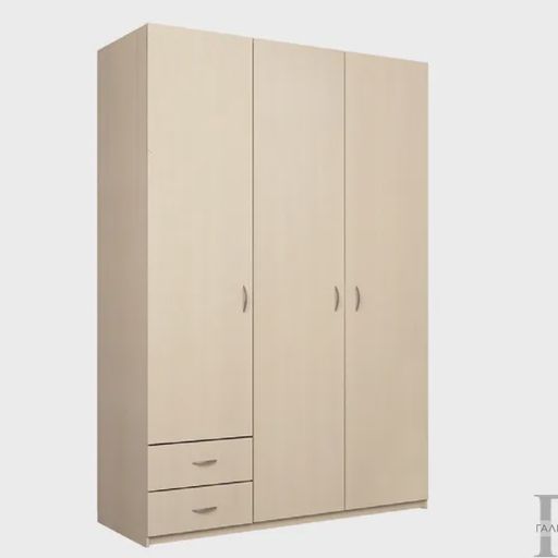 Трёхстворчатый шкаф с ящиками